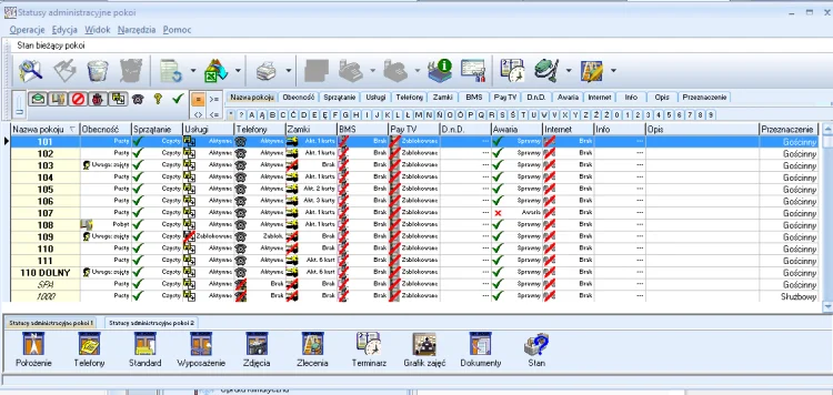 Statusy pokoi Plaza 2013