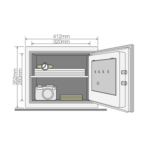 Sejf Yale YFM domowy L YFM/352/FG2/B