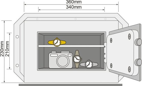 Sejf ścienny YALE YWV/230/KB1