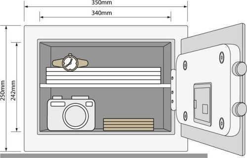 Sejf podstawowy YALE YSV domowy YSV/250/DB2