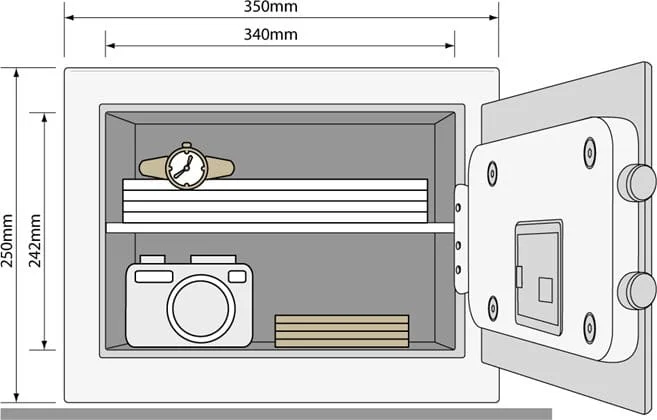 Sejf podstawowy YALE YSV domowy YSV/250/DB2