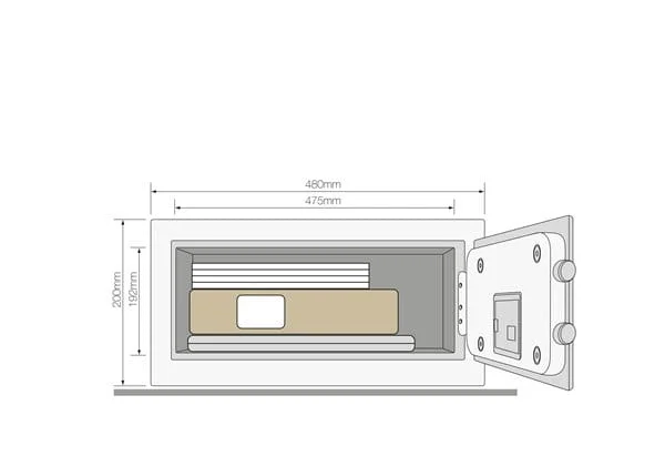 Sejf o wysokim poziomie zabezpieczenia na laptop YALE YLEB/200/EB1 HoReCa Sklep
