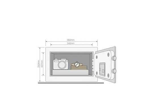 Sejf YALE domowy maksymalne bezpieczeństwo z czytnikiem biometrycznym YSFM/250/EG1
