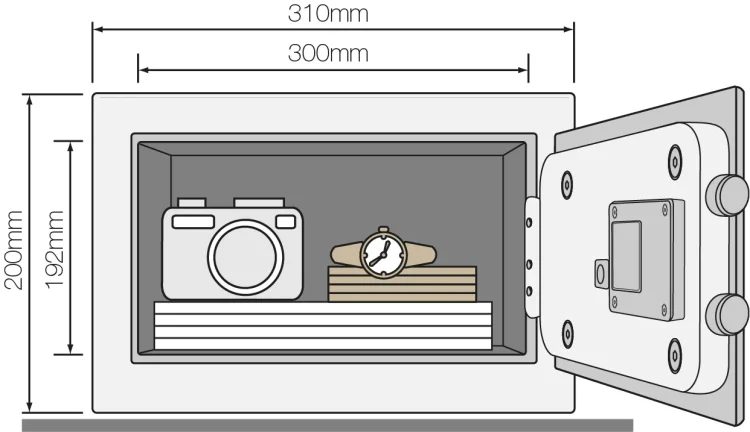 Sejf YALE podstawowy YSV/200/DB2