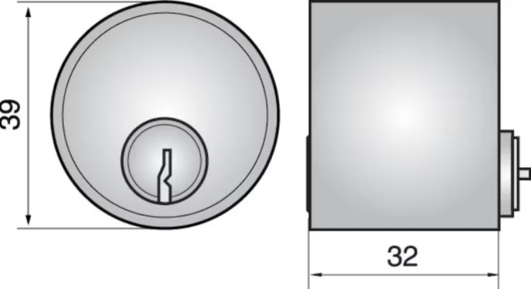 Wkładka owalna skandynawska Assa Abloy P611-3KL
